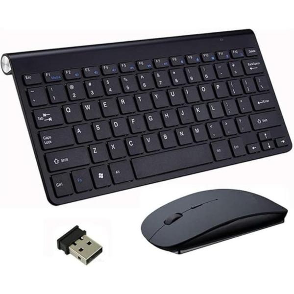 KM908 wireless keyboard and mouse combo featuring a compact, thin design, multimedia keys, and USB connectivity for professional use