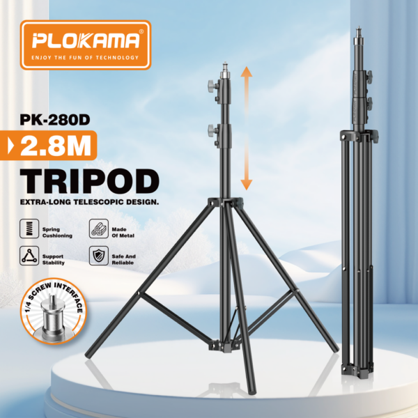 Plokama PK-280D Heavy Duty Tripod Stand 2.8m Light Stand Strong & Stable