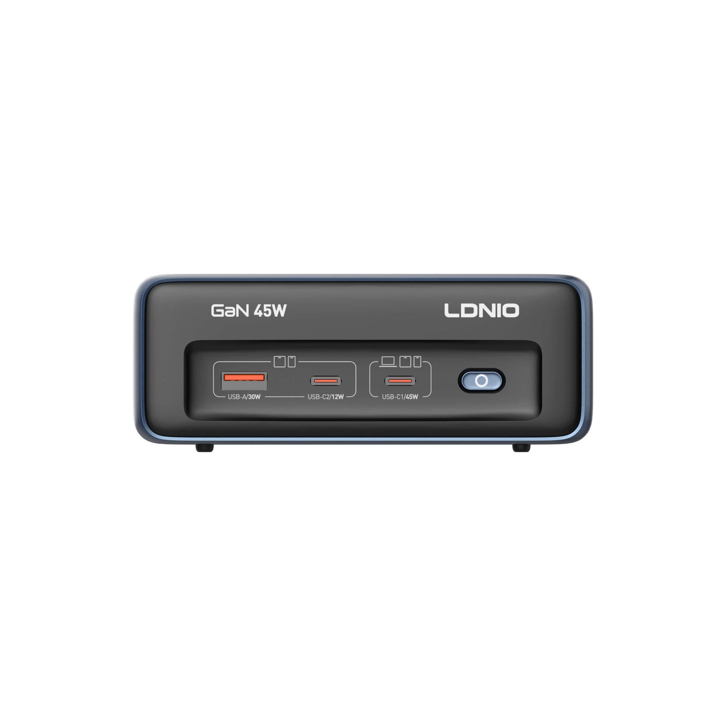 LDNIO SC1 45W 5-In-1 Ports PD Universal Socket Desktop Power Strip with 2500W Capacity for Efficient Multi-Device Charging