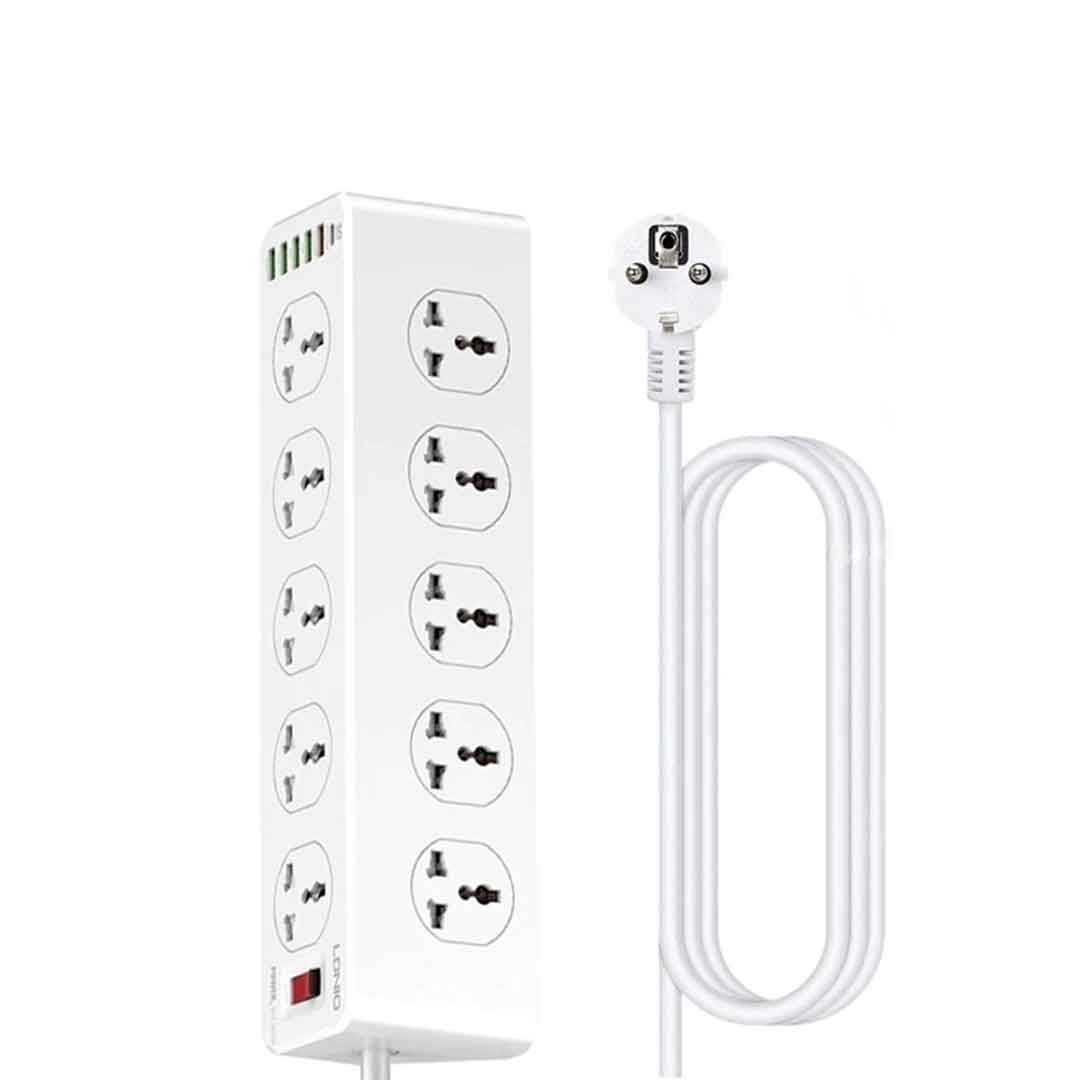 LDNIO SC10610 10-outlet smart power strip with 20W PD and QC 3.0 fast charging ports