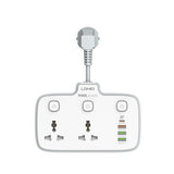 LDNIO SC2413 2-outlet extension socket with 20W PD and QC 3.0 fast charging ports