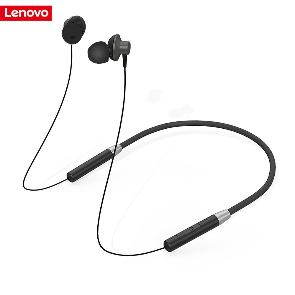 Original Lenovo HE05 wireless neckband headphones with IPX5 waterproof rating and 8 hours battery life