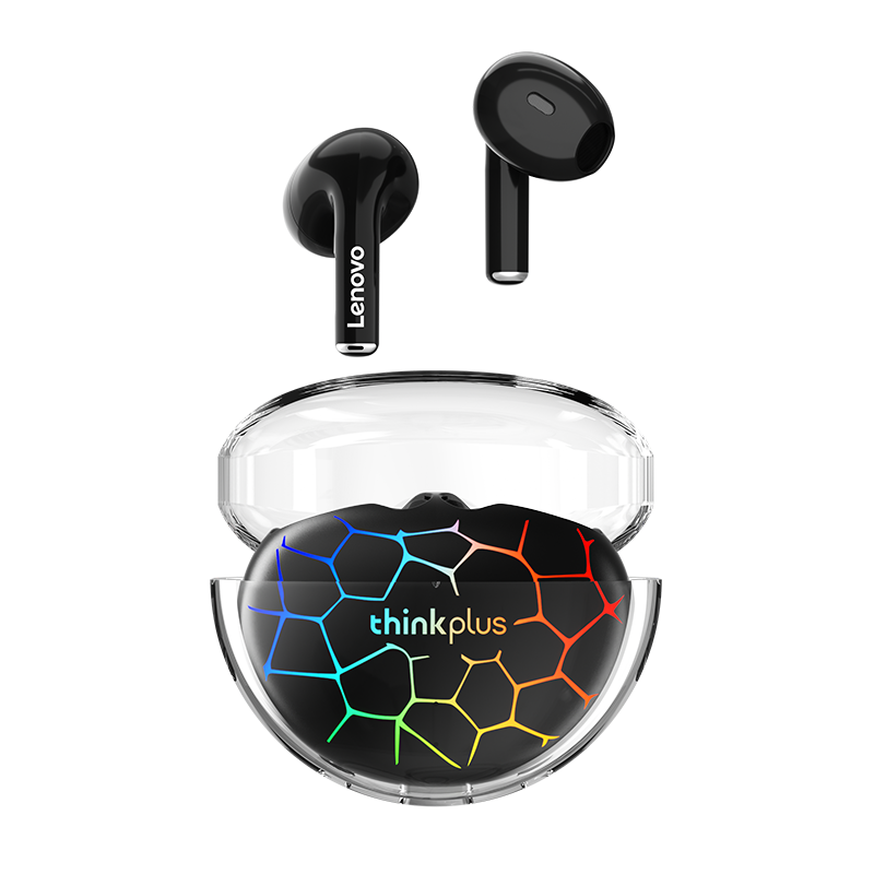 Lenovo LP80 Pro TWS Wireless Earbuds with RGB Lighting and Low Latency for Gaming.
