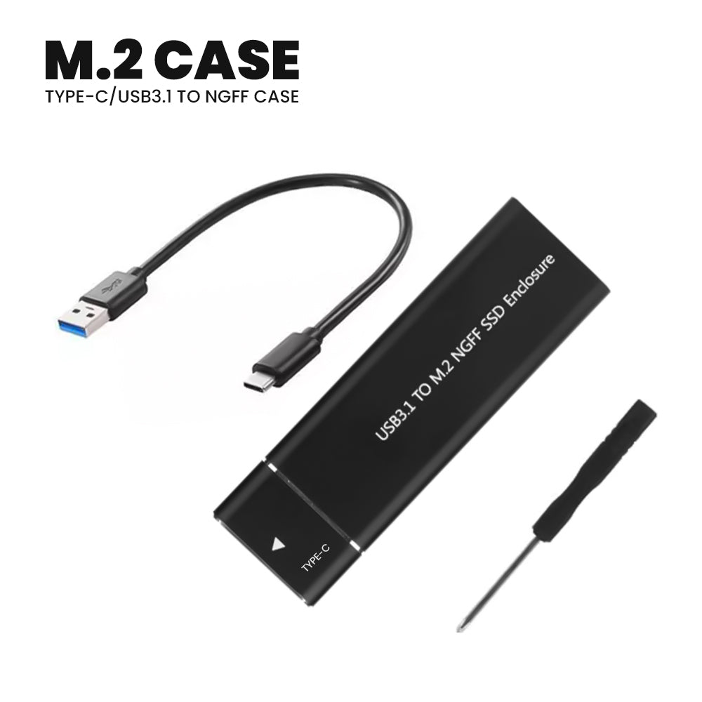 M.2 NGFF SSD enclosure USB 3.1 Gen 2 10Gbps external hard drive case