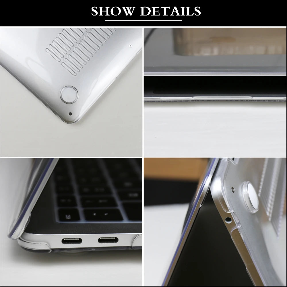 Protective hard shell case for MacBook Pro 15-inch Touch Bar models A1707 and A1990