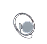MagSafe wireless mobile charger pad highlighting its slim circular induction surface, integrated high-conductivity Type-C connection cord, and strong auto-aligning magnetic ring geometry