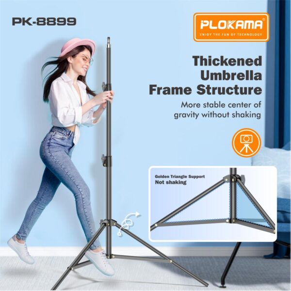 Plokama PK-8899 Photography Tripod Stand Ring Light Stable Stand 200cm