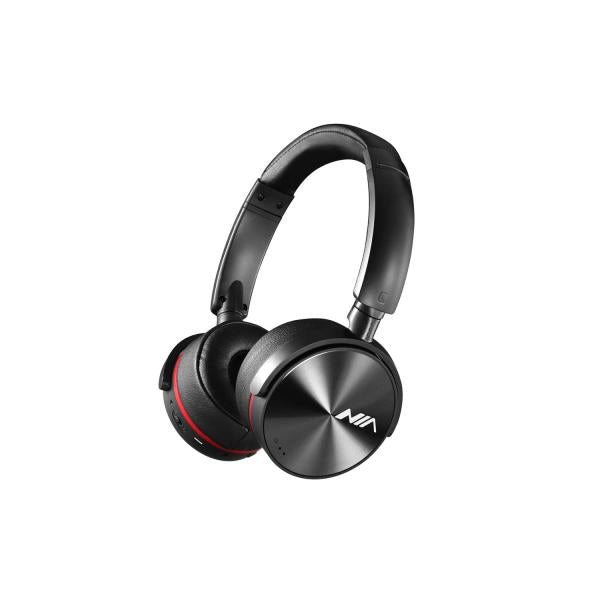 NIA Q6 wireless Bluetooth headphones with 40mm drivers, memory foam ear cushions, and App control support