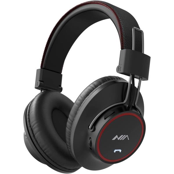 NIA S3000 over-ear wireless Bluetooth headphones with foldable design, FM radio, and TF card player support