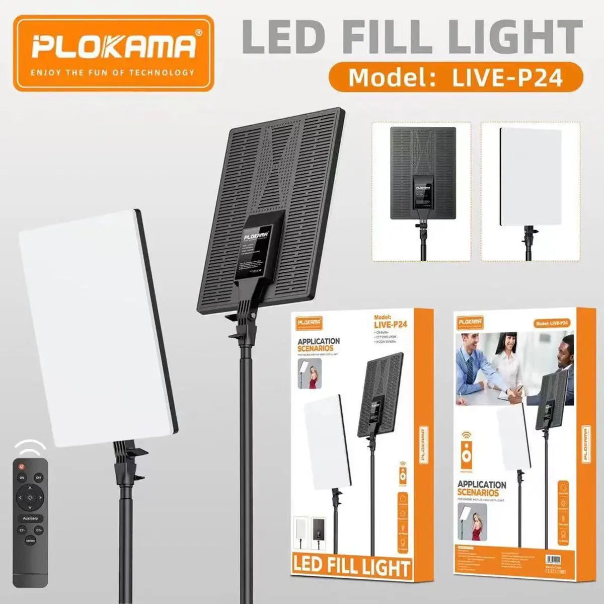 Plokama LIVE-P24 Pro 24-Inch RGB LED Fill Light