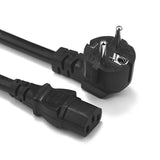 1.5M imported laptop power cable showcasing its high-conductivity connector heads, durable PVC insulation, and flexible cord structure for high-performance computing setups