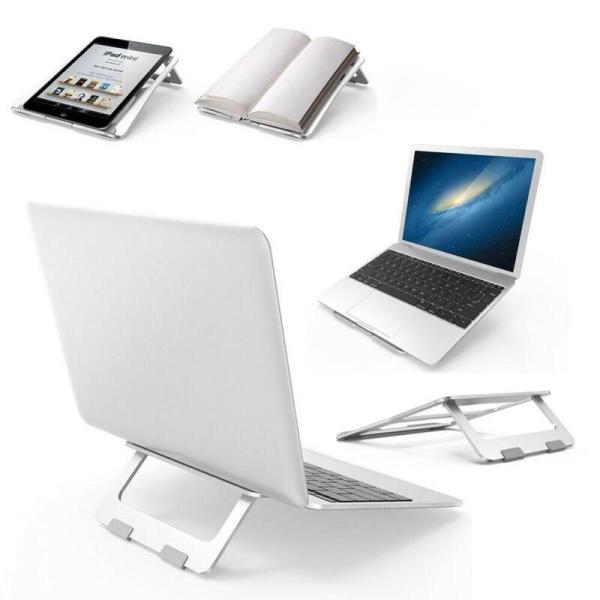 Premium adjustable aluminum alloy laptop stand and tablet holder with foldable design for 11-15 inch devices