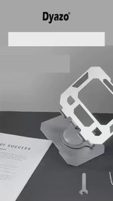 J18 professional 360 degree rotating aluminum tablet stand and adjustable 15cm phone desk holder