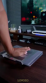 Premium adjustable aluminum alloy laptop stand and tablet holder with foldable design for 11-15 inch devices