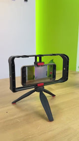 Jmary MT-33 professional video cage rig kit with 3 cold shoe mounts and mini tripod for vlogging