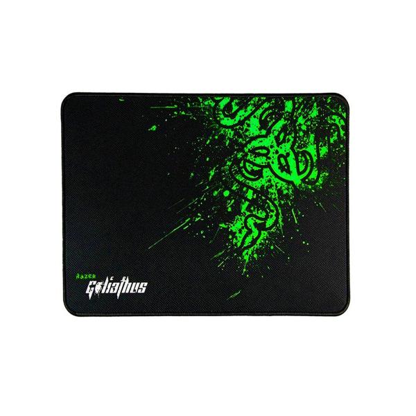 Razer Goliathus Control Edition small gaming mousepad featuring a textured weave surface and anti-fraying stitched frame