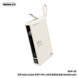Remax RPP-695 3-in-1 wireless power bank featuring 10000mAh capacity, dedicated Apple Watch charger, 15W magnetic phone charging, and foldable kickstand