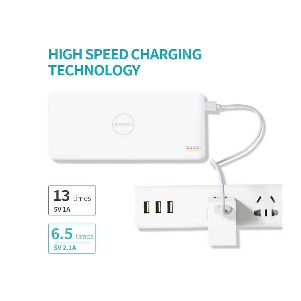 Romoss PB10F Polymos 10 Air 22.5W fast charging power bank featuring 10000mAh capacity, dual USB ports, slim design, and LED battery status lights