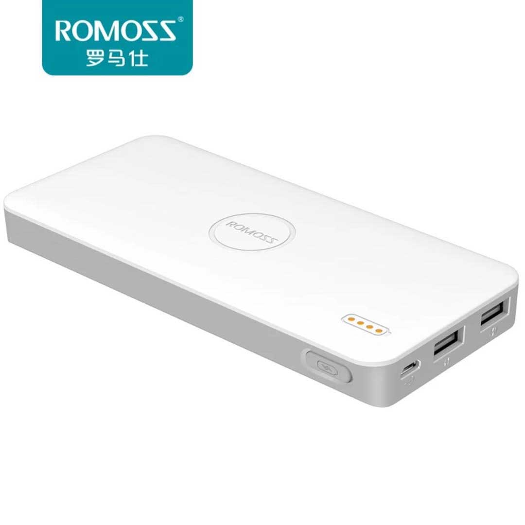 Romoss PB10F Polymos 10 Air 22.5W fast charging power bank featuring 10000mAh capacity, dual USB ports, slim design, and LED battery status lights