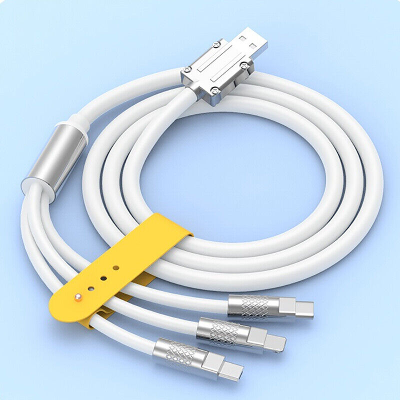 120W 6A 3 In 1 Fast Charging Cable