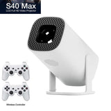 S40 MAX Mini 4K Android 11 Smart Projector with Wi-Fi 6, 36000+ games, and portable design for home theater and gaming