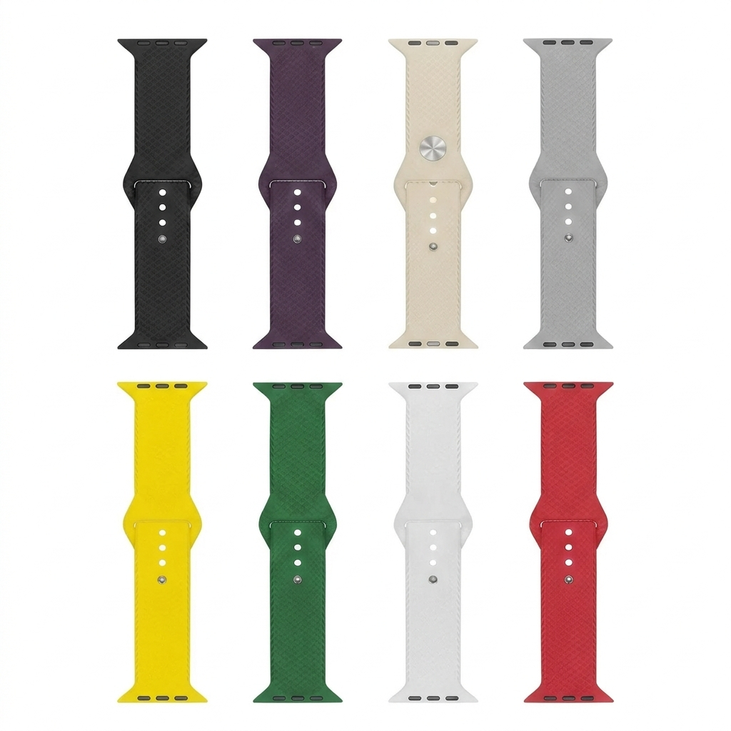 Series 9 Silicone Wicker Loop Smart Watch Strap with breathable textured design