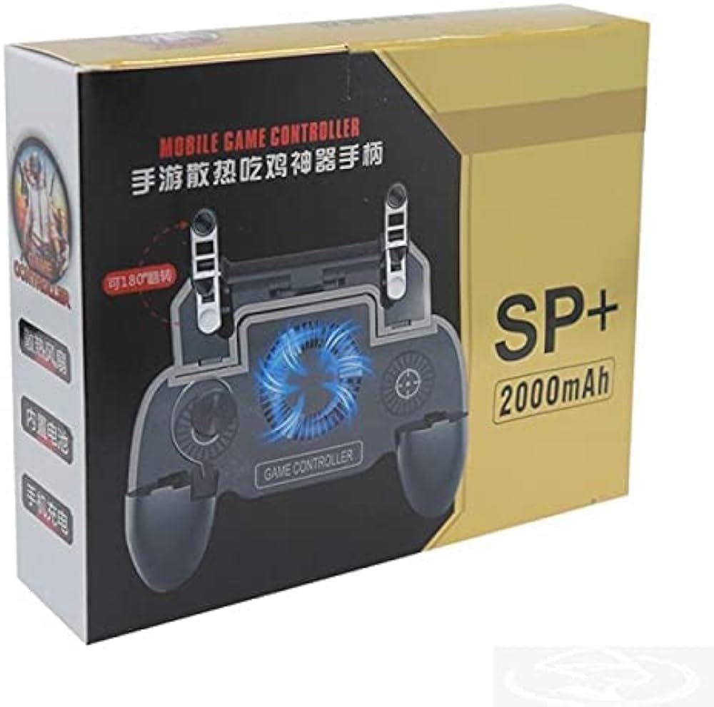 SP+ 2000mAh Power Cooling Fan Gamepad Joystick Hand Grip for Phone PUBG Mobile Gaming