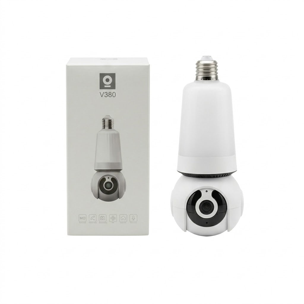 SPE27-LED 8 Bulb WiFi Camera with 3MP HD Resolution and Panoramic Night Vision