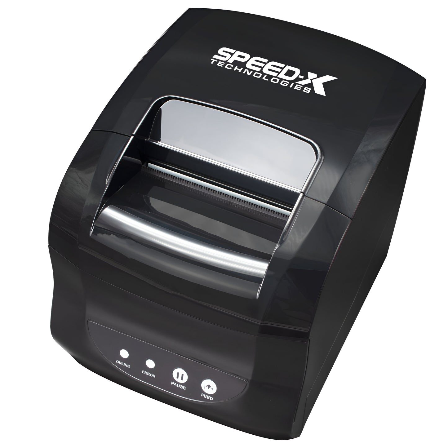 Speed-X SP-650UL 3-inch thermal receipt and label printer with 127mm/s speed, USB and LAN ports, and 203 DPI