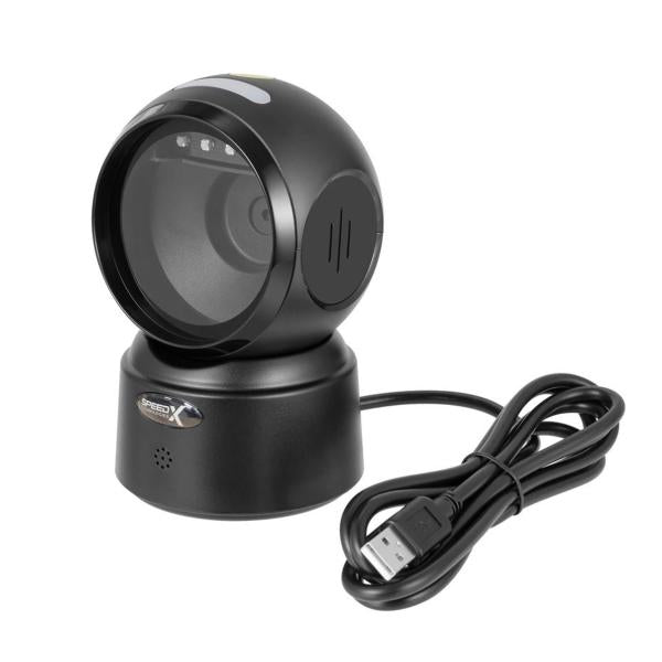 SPEED-X SP-9260 2D CMOS hands-free desktop barcode scanner tracking QR codes and retail barcodes
