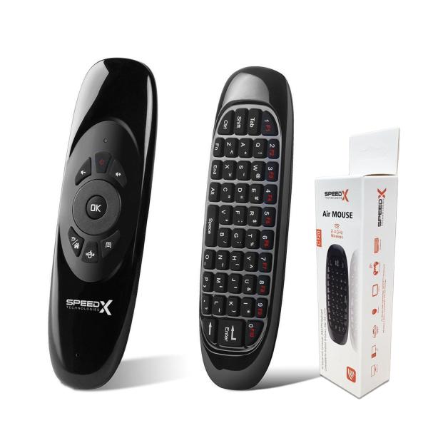 Speedx Air Mouse C120 for Android and Smart Tv with Qwerty keyboard, motion sense, and wireless remote functionality