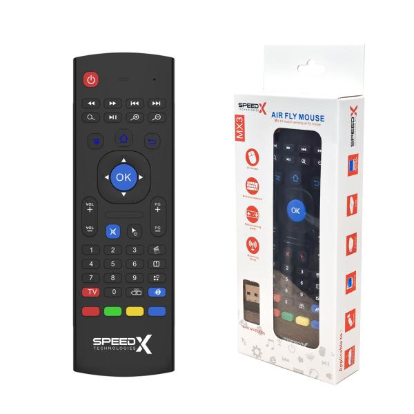 Speedx Air Mouse Mx3 for Android and Smart Tv with Qwerty keyboard, motion sense, and wireless remote functionality