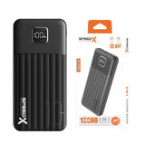 Speedx Sp-s188l 3-in-1 10000mah Fast Charging Power Bank with 22.5w output, dual USB, and LED digital display