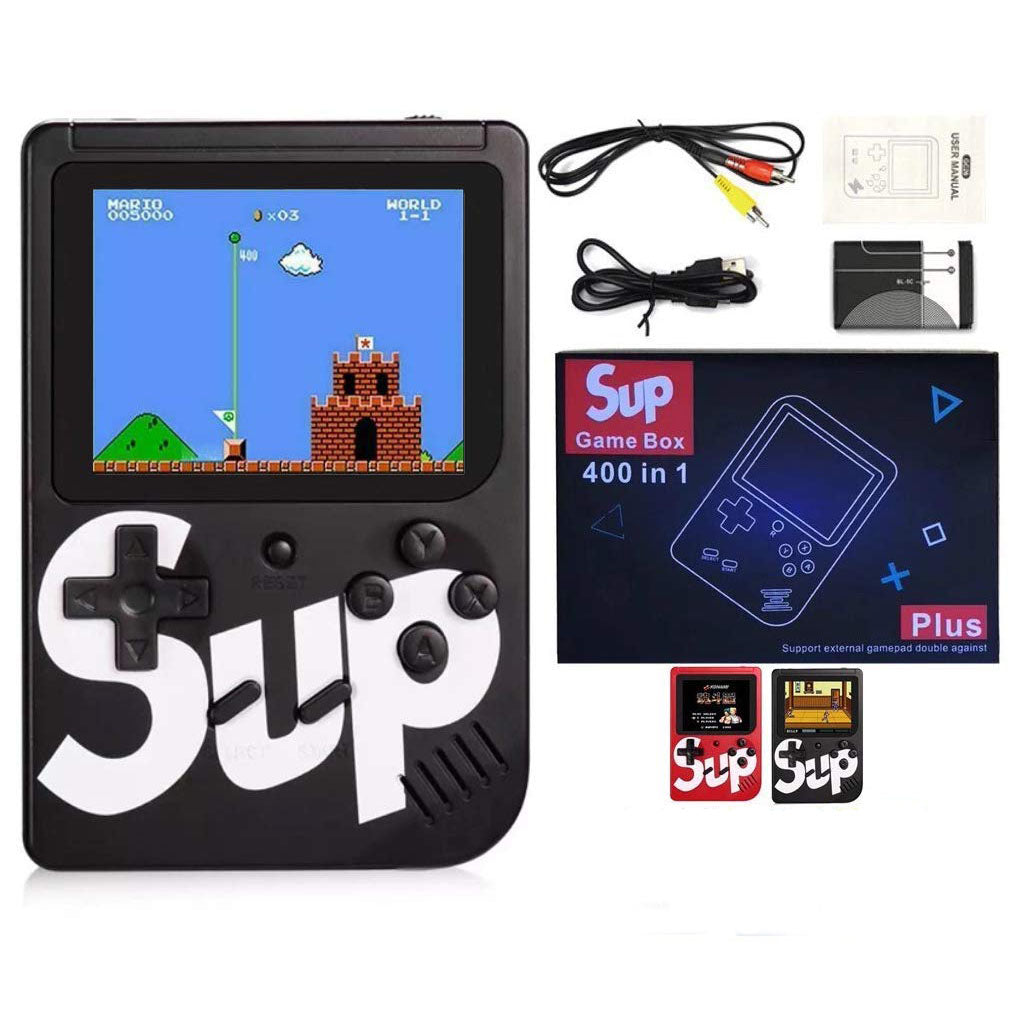 SUP Game Box 400 in 1 retro handheld console with 3.0 inch color screen and TV output support