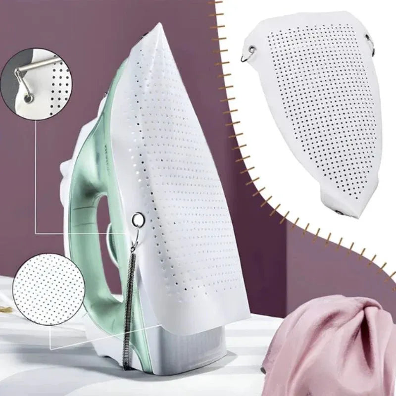 Heat-resistant non-stick Teflon iron cover protector shoe for protecting delicate clothes from scorch marks and burns