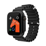TS8 Ultra Series 8 smartwatch in orange strap featuring bluetooth calling and full touch display with Fitpro app support