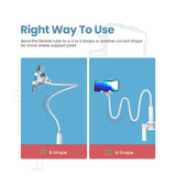 UGREEN LP113 flexible gooseneck lazy phone holder clip stand with 360-degree rotation and adjustable desk clamp base