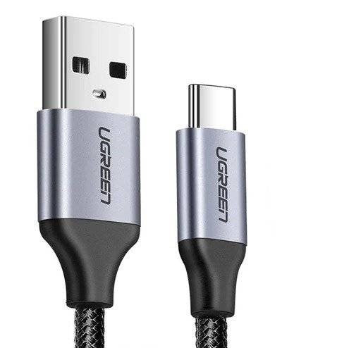 UGREEN US288 (60125) 0.5M USB-A to USB-C Fast Charging Cable Black