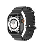 Ultra V2 New Fashion premium smartwatch featuring a 2.01 inch screen, 4 interchangeable straps, built-in compass, and wireless charging