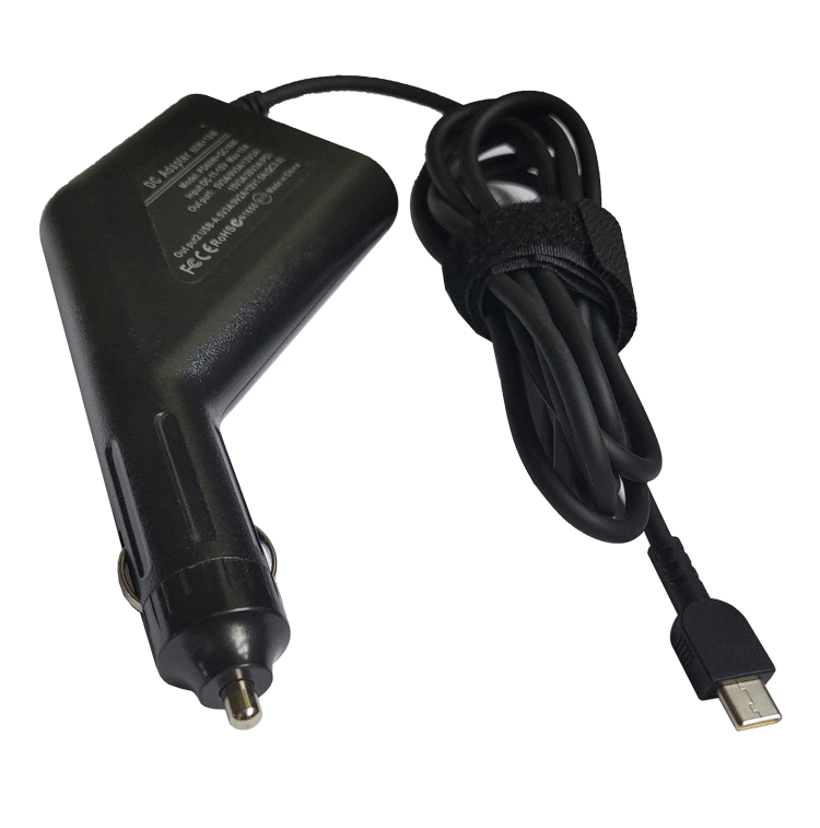 65W USB-C universal car charger with 1.8m cable and QC 3.0 port for laptops and smartphone