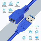 USB 3.0 Extension Male to Female Cable (1.5M) featuring 5Gbps high-speed data transfer for PC and laptop port extension