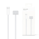 USB-C to MagSafe 3 magnetic charging cable showcasing the high-performance braided nylon exterior, magnetic power connector, and integrated LED status indicator