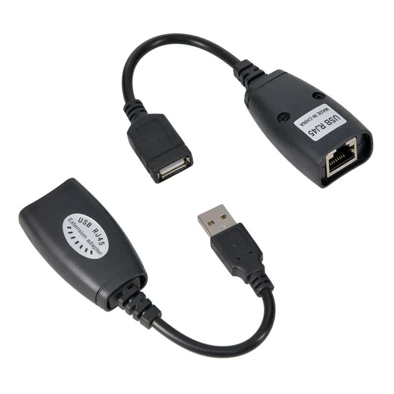 USB Extender 150ft Over RJ45 LAN Cable Ethernet Extension Adapter Kit