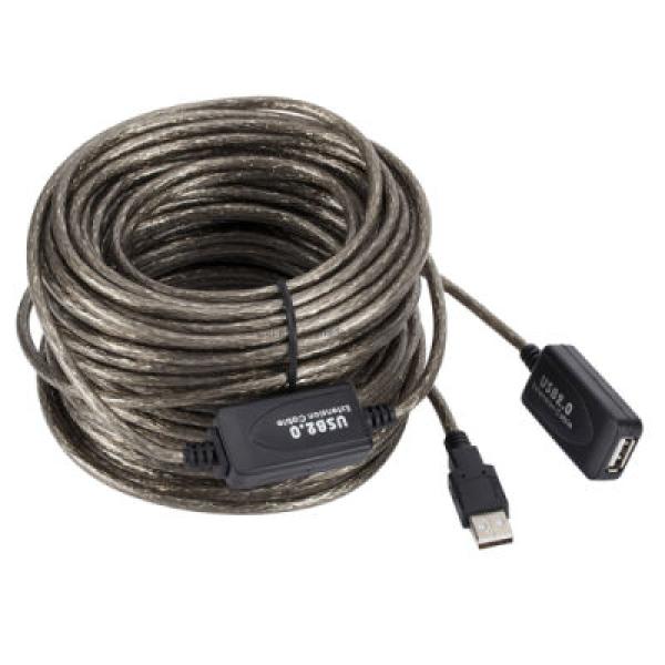 5M USB 2.0 Extension Male to Female Cable with built-in IC for signal boosting and reliable data transfer