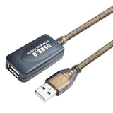 5M USB 2.0 Extension Male to Female Cable with built-in IC for signal boosting and reliable data transfer