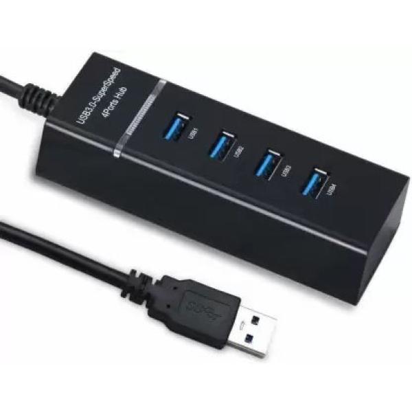 USB Hub 3.0 4 Port 303 featuring Super Speed data transfer, 4 ports, and fast charging for PCs, notebooks, and smartphones
