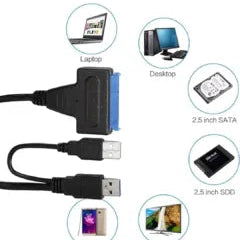 SPEEDX 2 In 1 Usb And Type-C To Sata 3.0 Cable