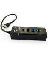 USB Hub 3.0 4 Port 303 featuring Super Speed data transfer, 4 ports, and fast charging for PCs, notebooks, and smartphones