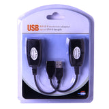 150 Feet USB Range Extender using CAT5/6 cables, featuring local and remote units for extending PC, Mac, and Sun USB connections