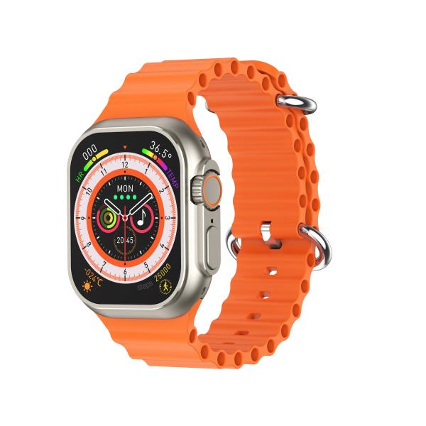 V200 New Fashion Ultra smartwatch with 2.2 inch large display, IP68 waterproof body, and wireless charging
